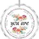 Christian Bible Verses Religious Crystal Ornaments,You are Crystal Ornament Keepsake Sign Plaque, Inspirational Christian Gifts for Women Teen Girls