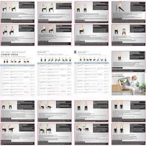 Senior Exercise 30-Day Chair Yoga Workout Program for Seniors, Gentle Stretching and Strength Workout Guide with Daily Routines