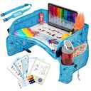 PILLANI Kids Travel Tray for Car - Road Trip Activities for Kids - Car Seat Tray for Kids Travel w/ Activity Sheets, Pens & Dry Erase Board - Toddler Road Trip Essentials & Car Accessories for Kids