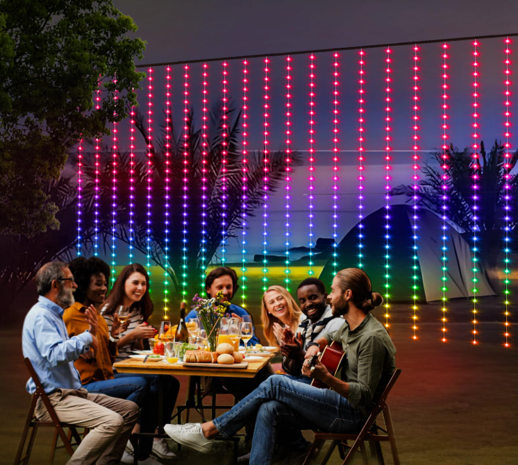ZAIYW WiFi Smart Curtain Lights Work with Alexa, 20x10Ft 600 LED RGB Color Changing Curtain Lights with APP Control Music Sync, Fairy Curtain Light Plug in for Christmas Wedding Outdoor Decor