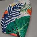 Square Fitted Tablecloth with Elastic Edge Tropical Palm Leaves Card Table Cover Outdoor Square Wipeable Card Table Tablecloth for Indoor Kitchen Decor (34" x 34" (Square))