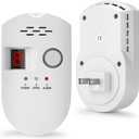 Natural Gas Leak Detector, Plug-in Propane Natural Gas Detector for Home Kitchen RV, Combustible & Explosive Gas Alarm for LPG, LNG, Methane (AC Power)