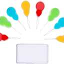 30 Pieces Gourd Shaped Plastic Needle Threaders, Plastic Wire Loop DIY Needle Threader Hand Machine Sewing Tool for Sewing Crafting with Clear Box, 4 Colors Random (size 2)