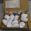 12PCS Day of the Dead Ornaments-Dia De Los Muertos Sugar Skull Decorations Crafts Kit, DIY Halloween Hanging Foam Skeleton Head Decor for Altar De Muertos Halloween Party Christmas Tree Decorations