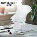MIRRORVANA Large Table Desk Mirror with Stand for Office Desktop, Makeup Vanity and Bathroom Countertop - Personal Adjustable Face Mirror - 9.8" x 7"