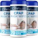 Care Touch CPAP Wipes - Unscented | CPAP Cleaner | 3 Packs of 70 Unscented Mask Cleaning Wipes - 210 Total