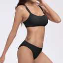 Beautikini Period Swimwear for Teens Menstrual Leakproof Taylor Bikini Top Period Bikini Swimsuit Bathing Suit for Teens Girl (Black, S)