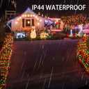 Dazzle Bright 2 Pack Total 400LED 132FT Multi-Colored Christmas Solar String Outdoor Lights, Solar Powered with 8 Modes Waterproof Fairy Lights for Bedroom Patio Garden Tree Party Yard Decoration