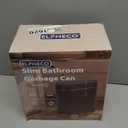 ELPHECO Bathroom Motion Sensor Trash can, 2 Gallon Automatic Garbage Can, Slim Plastic Smart Trash Can with Lid, Commercial Intelligent Trash Bin for Bedroom, Bathroom, Office, Brown Gold