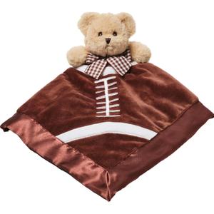 Bearington Baby Touchdown Snuggler, 15 Inch Football Plush Stuffed Animal Teddy Bear Security Blanket Lovey for Babies (15" Touchdown)