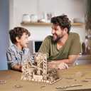 ROKR Marble Run 3D Wooden Puzzles Model Building Kits for Adults - Educational Project Brain Teaser, DIY Crafts for Adults & Kids (Fortress)
