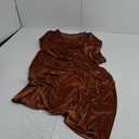 Women's Nursing Long Sleeve V Neck Velvet Maxi Dress Flowy Wedding Party Dresses with Pockets (Brown)