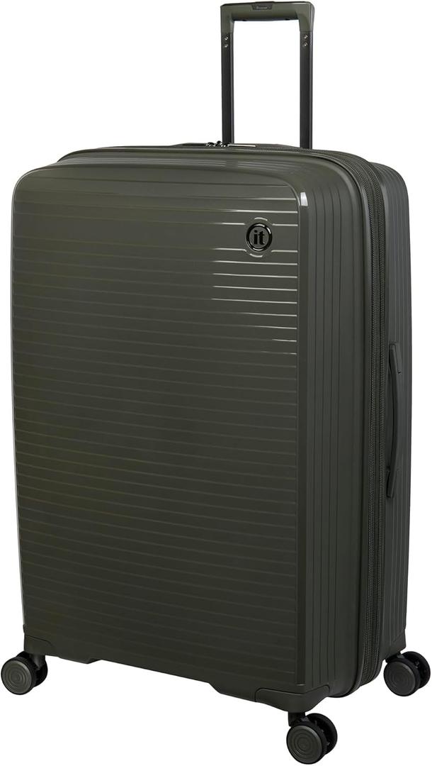 it Luggage Spontaneous 31" Hardside Checked 8 Wheel Expandable Spinner (Olive Night)
