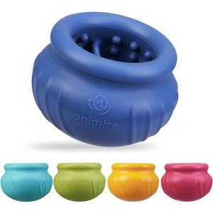 Wobbly Dog Enrichment Lick Toy, Stuffable Frozen Lick Bowl to Keep Dogs Busy, Long-Lasting Interactive Treat Dispensing Dog Toy, Silicone Fetch Catch Chew Toy(Dark Blue,S)