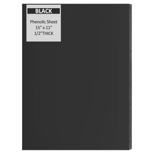 1 Piece 11" x 15" x 1/2" Bakelite Phenolic Sheet Resin Laminated Plate Board Flat Plate Sheet PCB for Electrical and Electronic Fixtures, DIY and Crafts (Black)