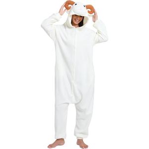 Lianshp Adult Animal and Sea Creature Onesie Pajamas Halloween Cosplay Costume (X-Large, Sheep)