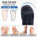 Women Wide Toe Box Shoes Arch Support Walking Sneakers - Orthotic Plantar Fasciitis Shoes, Tennis Running Sneakers for Standing All Day