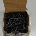 FMhotu 100Pcs Black Star Drive Wood Screws 2-7/8 inch - Rust Resistant Timber Deck Screws for Landscaping, Log & Timber Wood - Heavy-Duty Outdoor Fasteners (#14 x 2-7/8" Black)