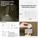 10 x LED Mini Rechargeable Portable Reading Light, Foldable Desktop Work and Study Light, Clip On Book BedHead Warm Lamp, 3 Color Temperature Stepless Dimming Small Book Accessories.