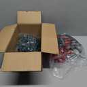 C9 LED Christmas Lights Outdoor with 50 Spring Clips, 50ft 50 LED Waterproof Strawberry String Lights, Commercial Grade Extendable Perfect for Roofline Patio House Xmas Decor, Red & Pure White