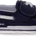 Josmo Baby Infant Loafer Shoes Slipon Closure - Lightweight Boat Shoe for Boys Newborn (Sizes: 2-4 Infants) (Blue)