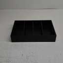 DRASTAR Snack Tray Organizer, Wooden Snack Display for Counter, Snack Bar Station, Chip Organizer for Pantry Shelf, Snack Basket Organizer, Kitchen Office (Large, Black)