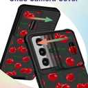 Buleens for Samsung Galaxy S21 Ultra Case 6.8 Inch - with Ring Stand & Camera Cover Aesthetic Cute Designed Women Girls Girly Kawaii Cherry for Samsung S21 Ultra 5G Case Compatible with Magsafe