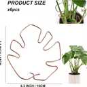 6PCS Monstera Plant Stem Support, Monstera Stabilizer Grapple Holder Unique Design for Turtle Shell Bamboo Clamp Set, Ideal Plant Support Stakes for Thriving Growth Indoor Climbing Plant (Copper)