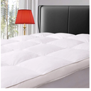 ELEMUSE Queen Size Extra Thick Fusion Goose Down Feather Filled Mattress Topper, Plush Fluffy Double Layer Pillowtop Mattress Pad Cover, Soft Featherbed with 8-21 Inch Deep Pocket
