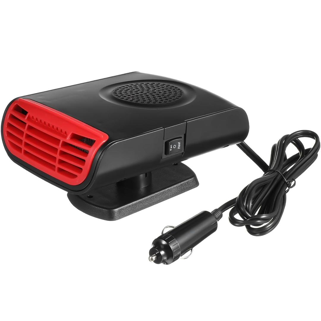 Car Heater, 12V 150W Car Defroster and Cooling Fan, Portable Car Heater, 2 in1 Heating/Cooling Outlet Plug in Cigarette Lighter Automobile Windscreen Fan for Winter and Wet Weather