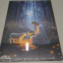 2 x OTOSTAR Jesus and Lamb Canvas Wall Art Jesus Running After Lost Lamb Wall Art Canvas Prints for Prayer Room Baptism Serenity Prayer Church Decor - 12 x 16 Inch