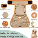 Female Dog Diapers - Premium Reusable Diapers for Doggie in Heat - Highly Absorbent Dog Diapers Female for Pet Incontinence with Adjustable Snaps Brown Black, L