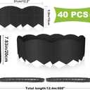 Vashly 20Ft Garden Edging 5.9 in Tall Landscape Edging 20 Pcs Garden Border Edging Plastic Flower Bed Edging Borders Lawn Edging with 20 Pcs Garden Stakes, Black