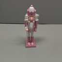 Christmas Nutcracker Decor,12" Wooden Nutcracker Decorations,Collects Nutcracker Ornament for Festival Party Outdoor Xmas Gifts (Pink Wand King)