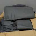 BDK carXS Gray Leather Car Seat Covers Full Set, 9-Piece Faux Leather Seat Covers for Cars, Includes Front Seat Covers and Back Car Seat Cover, Automotive Seat Covers for Trucks SUV