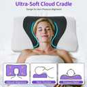 Cloud Align Pillow, Ergonomic Zero-Pressure Soft Memory Foam Pillow for Neck Pain Relief, Neutral Alignment for Side & Back Sleepers, Gently Provides Cervical Support, Washable Pillowcase