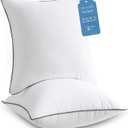 JOLLYVOGUE Euro Pillows for Sleeping, Soft and Supportive Throw Pillows for Couch, Bed and Sofa, Down Alternative Pillow, 26x26 Inches (01 - Classic Design)