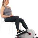 Sunny Health & Fitness Sitting Under Desk Elliptical Exerciser, Portable Pedal Training Machine for Senior Exercise, Peddler for Home Workout, Optional Free SunnyFit App, Magnetic, Motorized & In Pink