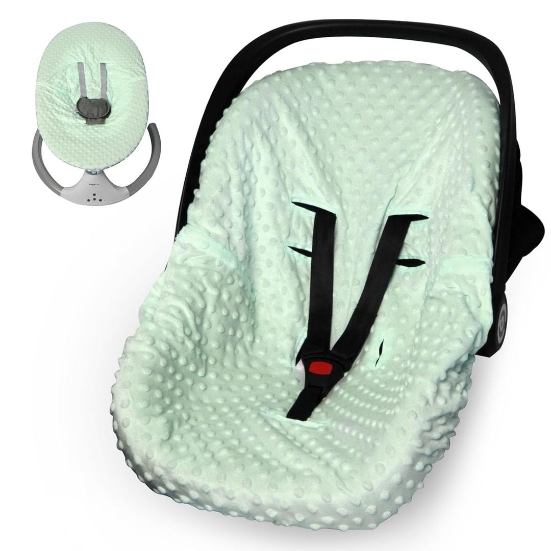 Infant Car Seat Cover Liner, Carseat Cover Liner for Baby Boys Girls, Soft Comfortable, Machine Washable, Universal Fit, Green
