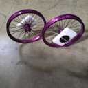 20 inch x 1.85" Heavy Duty Bike Rim Wheels Set, 12 Gauge 48 Spokes Wheelset, Double Wall Aluminum Alloy 20" Bicycle Rims Set (Front & Rear) (Purple) Disc Brake