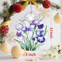 Stained Glass Iris Flowers Ornament: Christmas Decorations, Ornaments for Christmas Tree & Holiday Ornaments  Holiday Presents, Gift Exchange Ideas & Keepsake Gifts for Family, Coworkers & Friends
