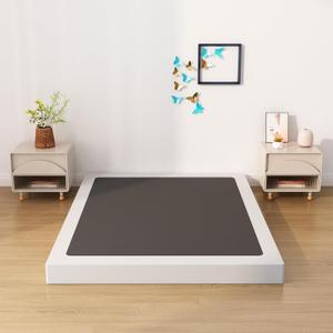 Upcanso Box Spring for Queen Bed Bed Base 4 inch, Low Profile Metal Queen Box Spring with Fabric Cover, 3000 Lbs Max Weight Capacity Mattress Foundation, Noise-Free, Easy Assembly