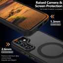 Rayboen for Samsung Galaxy S22 Plus Case Magnetic, [Compatible with Magsafe] Protective Slim Fit Skin Feel Phone Cover for Samsung S22 Plus 5G with Translucent Hard Back & Soft Edge, Matte Black