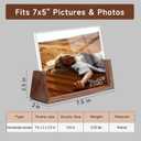 5x7 picture frames, Solid Rustic Wooden Photo Frames with Walnut Wood Base and High Definition Acrylic Glass Covers - for Tabletop or Desktop Display (5x7 inch, Horizontal)