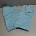 Gwine Short Curtains 30 Inch Length, Light Filtering Small Kitchen Window Curtains Tiers Over Sink, Half Window Treatments for Bathroom Basement Rod Pocket, 2 PCS, Each 30" Wx30 L, Aqua