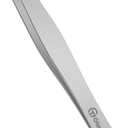 Premium Hand-Made Tweezers with Safe Rounded Tip & Comfort Spring for Pain-Free Plucking, Thick Stainless Steel for Precise Grip on Eyebrows & Facial Hair, Designed for Women and Men