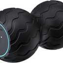 Therabody WaveDuo - Ergonomically Contoured Foam Roller. Bluetooth Enabled Muscle Roller for Your Back, Neck & Spine with 5 Customizable Vibration Frequencies in Therabody App