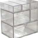 Desktop Drawer Storage Solution in Transparent Acrylic, Perfect for Organizing Personal Items