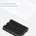 SMARTAKE 45 Pcs Refrigerator Magnets, Small Round Fridge Magnets, Multi-Use Premium Neodymium Office Magnets for Fridge, Whiteboard, Billboard in Home, Kitchen, Office and School (Black)