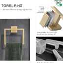 TNOMS 5-Piece Bathroom Hardware Set 23.6 Inch Gold Towel Bar Set Towel Bar Towel Ring Coat Hook and Toilet Paper Holder with Shelf Wall Mounted Stainless Steel Bathroom Accessories Set